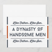 ユ父の日の面白いカード息子から サンキューカード (正面/裏面)