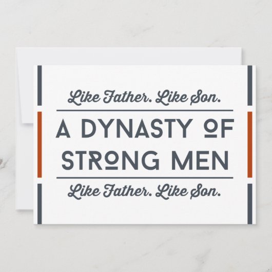 ユ父の日の面白いカード 強い息子たちへ サンキューカード (正面)