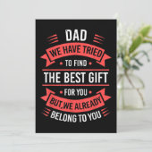 ユ父の日の面白Tシャツ 娘と息子と妻から 招待状 (スタンド正面)