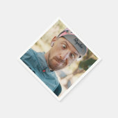 ユ面おもしろい新婦の顔のナプキン スタンダードカクテルナプキン (角)