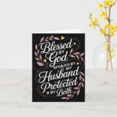 ユ面白いシルエット妻アート 女性 ガールズ Mpy 年配の夫 カード (黄色い花)