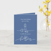 ユ面白いチェスの父の日カード　息子から カード (黄色い花)