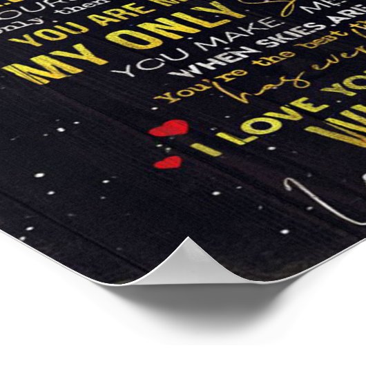 ユ面白い名言 妻へのプレゼント | ポスター (角)