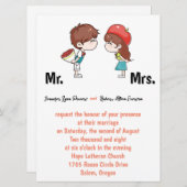 ユ面白い婚約パーティーの招待状 招待状 (正面/裏面)