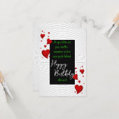 ユ面白い誕生日の願い カード (正面/裏面インサイチュ)