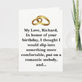 ユ面白い誕生日カード 夫または妻 カード (正面)