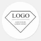 ユ面白い ブラック ホワイト 誕生日 パーソナライズ ギフト ラウンドシール (正面)