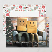 ユ merryなクリスマスのカップル シーズンカード (正面/裏面)