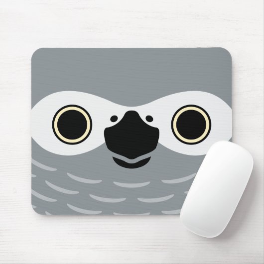 ヨウムの顔 マウスパッド (マウス)