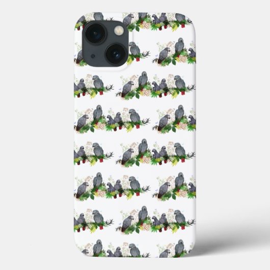 ヨウムパーティー iPhone 13 カバー (裏面)