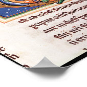 ヨエルを描いた歴史イニシャル「U」 ポスター (角)