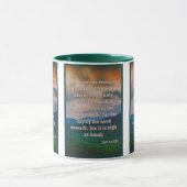 ヨエル2:1 KJV聖書の詩Pic 2トーンのマグカップ マグカップ (中央)
