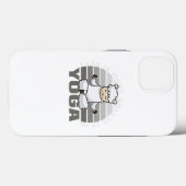ヨガおもしろいをするかわいいラマ。ヨガおもしろいポーズ Case-Mate iPhoneケース (裏面 (横))