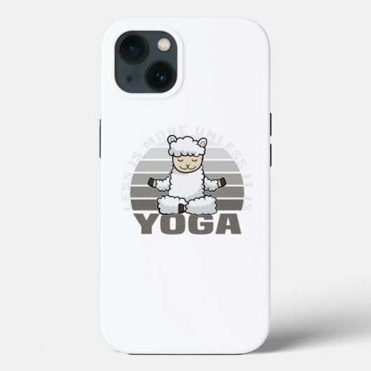 ヨガおもしろいをするかわいいラマ。ヨガおもしろいポーズ Case-Mate iPhoneケース (裏面)