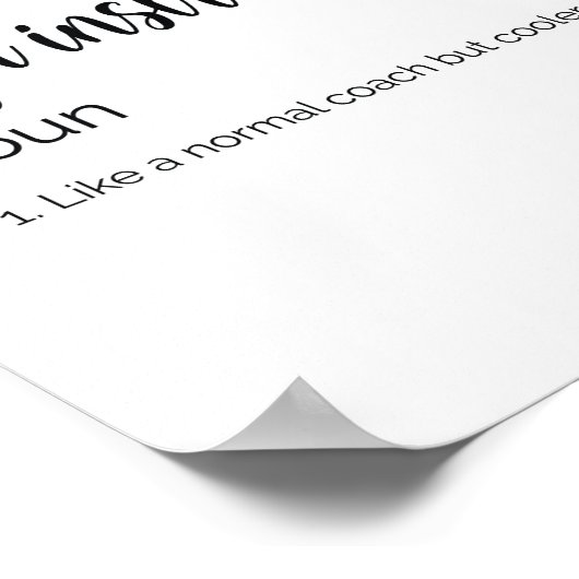 ヨガおもしろいインストラクター定義 ポスター (角)