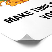 ヨガおもしろいウォールアートの時間を作る ポスター (角)