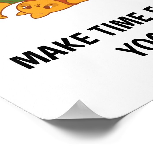 ヨガおもしろいウォールアートの時間を作る ポスター (角)