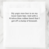 ヨガおもしろいクリシュナマンブンハンカマーアルツンクハウスオム 長方形シール (バッグ)