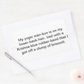 ヨガおもしろいクリシュナマンブンハンカマーアルツンクハウスオム 長方形シール (封筒)