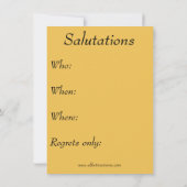 ヨガおもしろいパーティの招待状 招待状 (裏面)