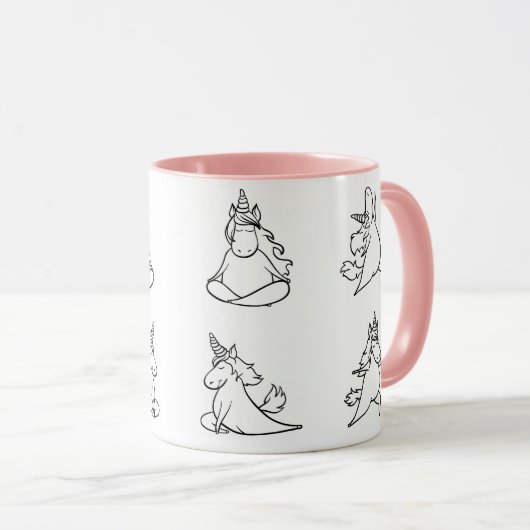 ヨガおもしろいポーズ マグカップ (正面右)