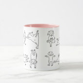 ヨガおもしろいポーズ マグカップ (中央)