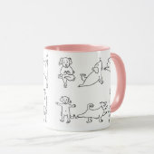 ヨガおもしろいポーズ マグカップ (正面右)