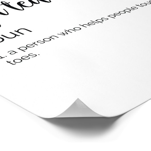 ヨガおもしろい先生定義 ポスター (角)