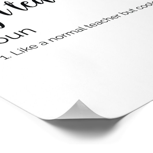 ヨガおもしろい先生定義 ポスター (角)