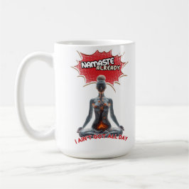 ヨガおもしろい漫画アポップ・アートのート – "ナマステ既" コーヒーマグカップ