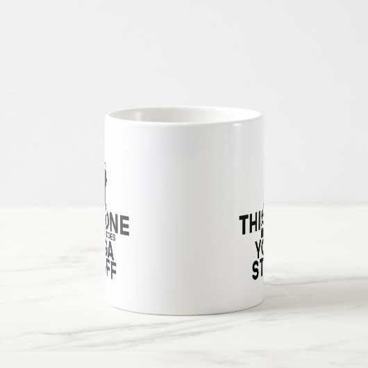 ヨガおもしろい-ヴィンテージこのヨガをする コーヒーマグカップ (中央)