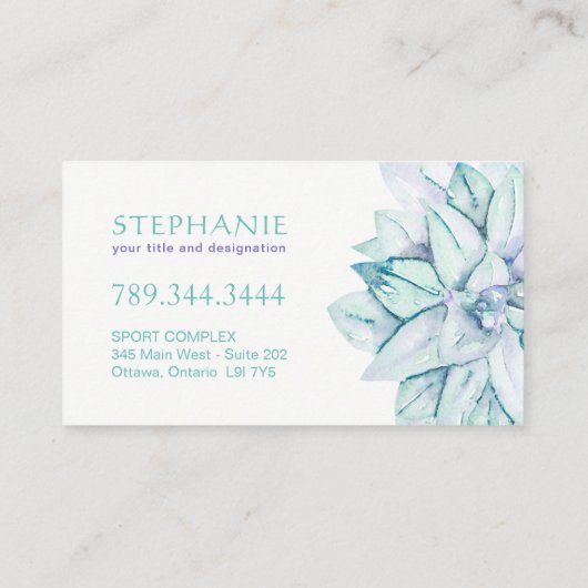 ヨガおよび霊気の名刺 名刺 (裏面)