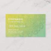 ヨガおよび霊気の名刺 名刺 (裏面)