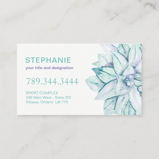 ヨガおよび霊気の名刺 名刺 (裏面)