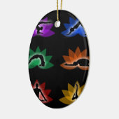 ヨガおよび黙想の記号 セラミックオーナメント (左)