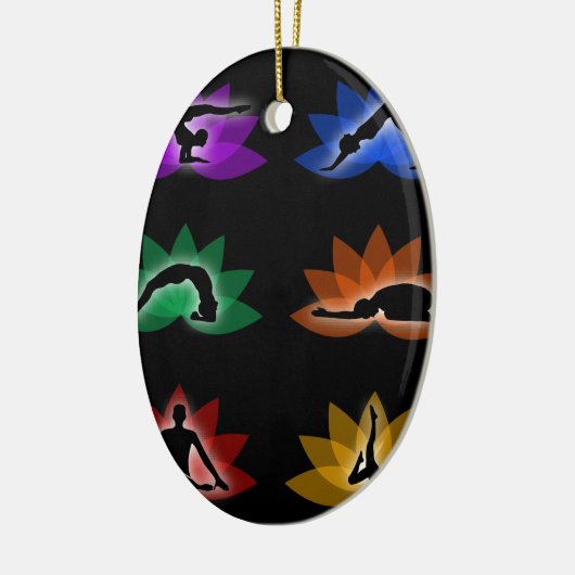 ヨガおよび黙想の記号 セラミックオーナメント (左)