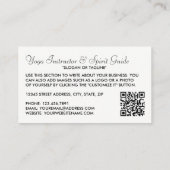 ヨガお洒落モダンインストラクター 名刺 (裏面)