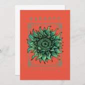 ヨガかわいらしナマステカード サンキューカード (正面/裏面)