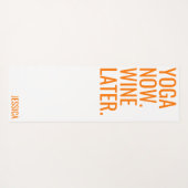 ヨガが今ワインの後オレンジおもしろいリバーシブル ヨガマット (裏面(横))