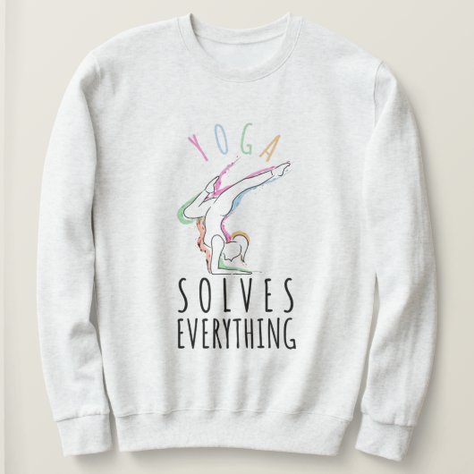 ヨガが全てを解決 スウェットシャツ (デザイン正面)
