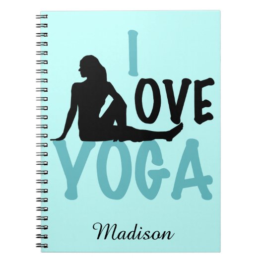 ヨガが大好きパーソナライズされた ノートブック (正面)
