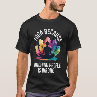 ヨガが好き 殴るのはダメ Tシャツ