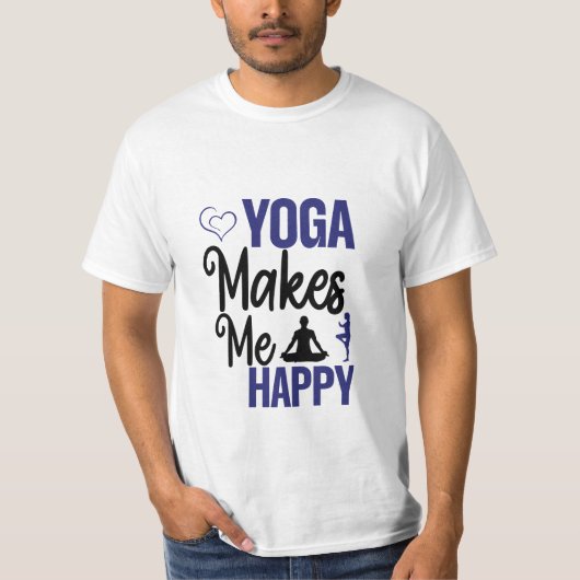 ヨガが幸せになる Tシャツ (正面)