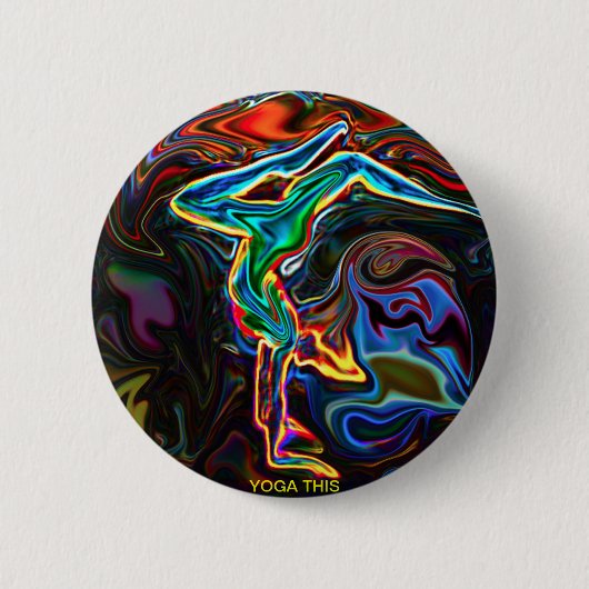 ヨガこのボタン 缶バッジ (正面)