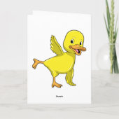 ヨガでストレッチするダック カード (裏面)