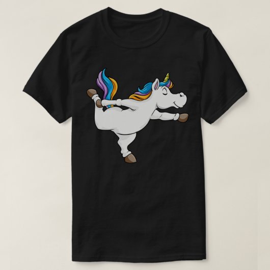 ヨガでユニコーン Tシャツ (デザイン正面)