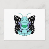 ヨガで足を伸ばす蝶 ポストカード (正面)