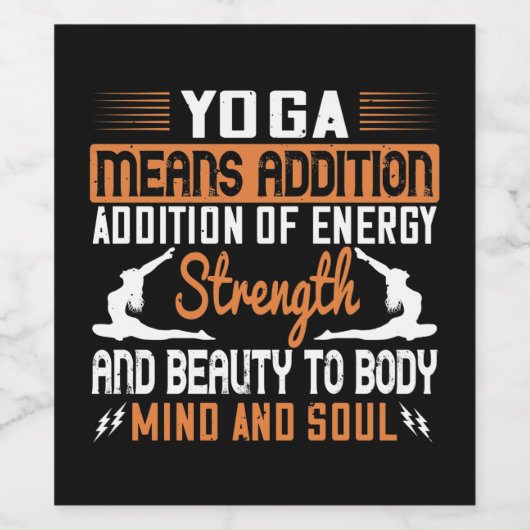 ヨガとは、エネルギーの精神と魂の付加を意味する ワインラベル (シングルラベル)