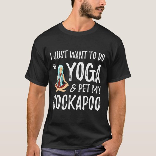 ヨガとアプー犬の面白いドッグママギフトアイデア メンズ Tシャツ (正面)