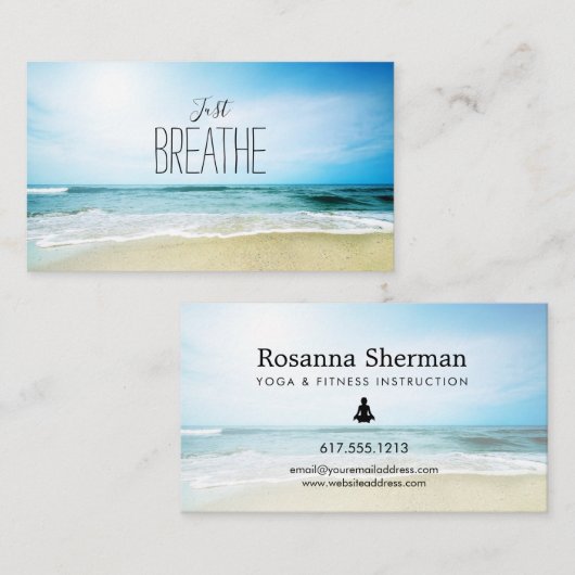 ヨガとウェルネスを吸う 名刺 (正面/裏面)